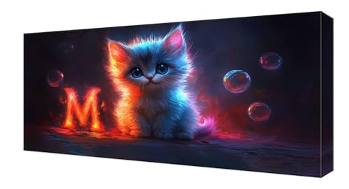 Diamond Painting Kinder, Traum Katze Großes XXL 80x160cm Diamond Painting Erwachsene Zubehör, 5D DIY Strass Stickerei Kreuzstich Diamant Kunst Kits, Kreativ Set Erwachsene Home Wand Dekoration J-238 von Shejyn