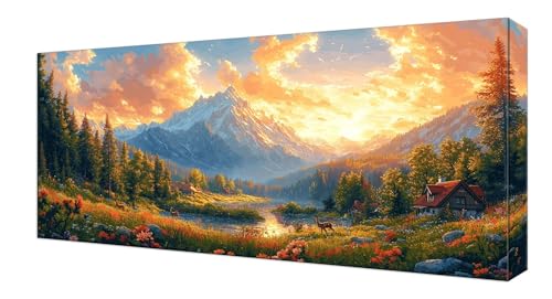 Diamond Painting Kinder, Wald Berg Großes XXL 80x160cm Diamond Painting Erwachsene Zubehör, 5D DIY Strass Stickerei Kreuzstich Diamant Kunst Kits, Kreativ Set für Erwachsene Home Wand Dekoration J-196 von Shejyn