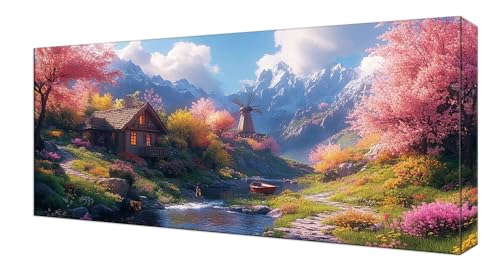 Diamond Painting Kinder, Wald Kabine Großes XXL 80x160cm Diamond Painting Erwachsene Zubehör, 5D DIY Strass Stickerei Kreuzstich Diamant Kunst Kits, Kreativ Set Erwachsene Home Wand Dekoration J-193 von Shejyn