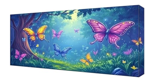 Diamond Painting Schmetterling Wald, Groß XXL Diamond Painting Zubehör, 5D DIY Full Drill Diamanten Kinder Set, Bastelset Erwachsene und Anfänger, Mosaikherstellung, Wohnzimmer Wand Deko 30x60cm J-462 Diamond Painting Schmetterling Wald, Groß XXL Diamond Painting Zubehör, 5D DIY Full Drill Diamanten Kinder Set, Bastelset Erwachsene und Anfänger, Mosaikherstellung, Wohnzimmer Wand Deko 30x60cm J-462 von Shejyn