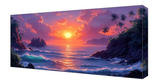 Diamond Painting Sonnenuntergang Meer, Groß XXL Diamond Painting Zubehör, DIY Full Drill Diamanten Kinder Set, Bastelset Erwachsene und Anfänger, Mosaikherstellung, Wohnzimmer Wand Deko 40x80cm J-489 Diamond Painting Sonnenuntergang Meer, Groß XXL Diamond Painting Zubehör, DIY Full Drill Diamanten Kinder Set, Bastelset Erwachsene und Anfänger, Mosaikherstellung, Wohnzimmer Wand Deko 40x80cm J-489 von Shejyn