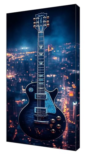 Diamond Painting Stadt Gitarre, Groß XXL Diamond Painting Zubehör, 5D DIY Full Drill Diamanten Kinder Set, Bastelset Erwachsene und Anfänger, Mosaikherstellung, für Wohnzimmer Wand Deko 70x140cm J-543 von Shejyn