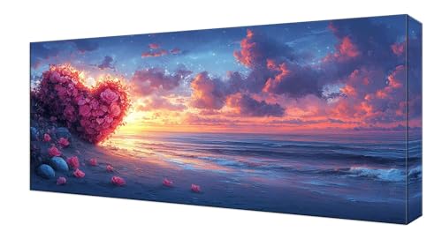 Diamond Painting Strand Liebe, Groß XXL Diamond Painting Zubehör, 5D DIY Full Drill Diamanten Kinder Set, Bastelset Erwachsene und Anfänger, Mosaikherstellung, für Wohnzimmer Wand Deko 30x60cm J-474 Diamond Painting Strand Liebe, Groß XXL Diamond Painting Zubehör, 5D DIY Full Drill Diamanten Kinder Set, Bastelset Erwachsene und Anfänger, Mosaikherstellung, für Wohnzimmer Wand Deko 30x60cm J-474 von Shejyn