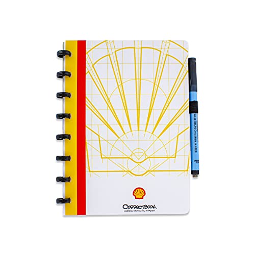 Shell CORE 006 Eco Notizbuch, rot, gelb und weiß, A5 von Shell