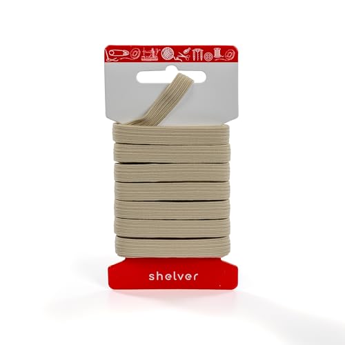 Flaches Gummiband (Beige, 10 mm) von Shelver