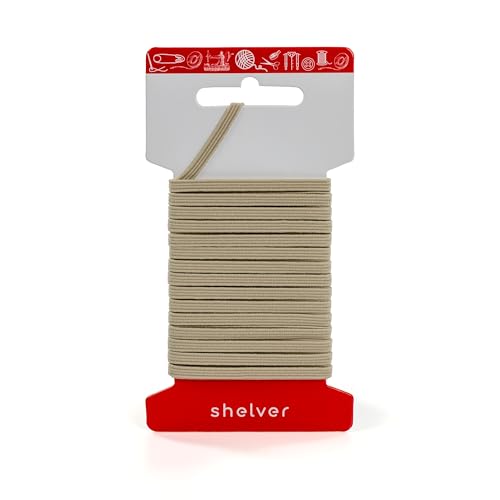 Flaches Gummiband (Beige, 4 mm) von Shelver