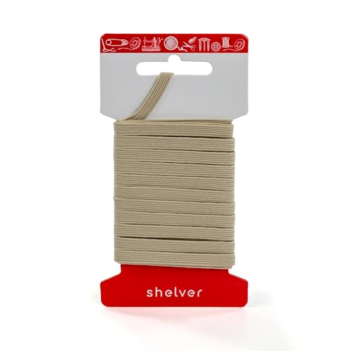 Flaches Gummiband (Beige, 6 mm) von Shelver