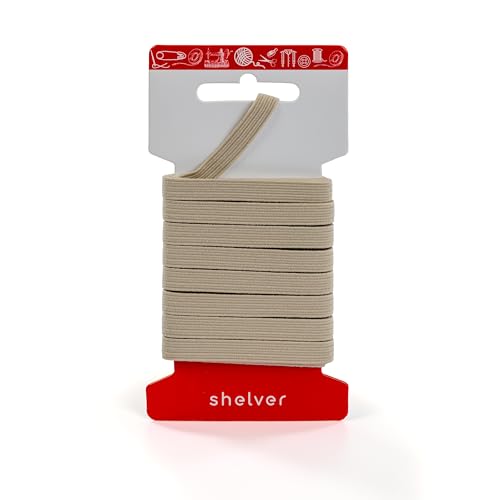 Flaches Gummiband (Beige, 8 mm) von Shelver