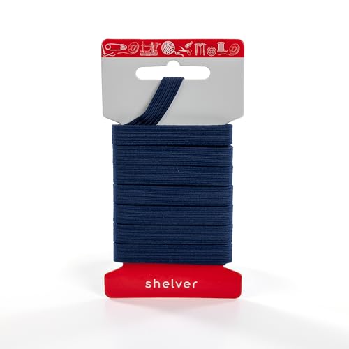 Flaches Gummiband (Marineblau, 10 mm) von Shelver