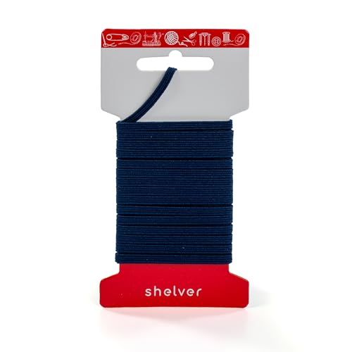 Flaches Gummiband (Marineblau, 4 mm) von Shelver