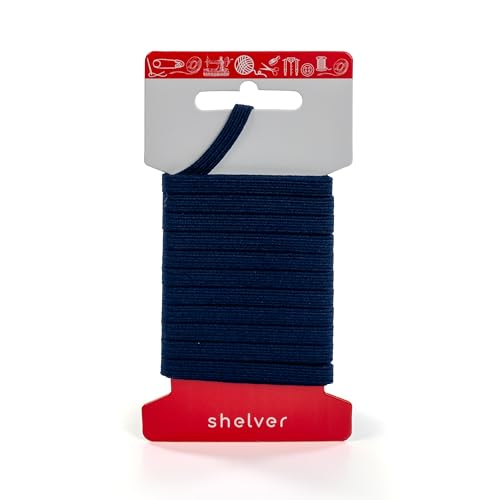 Flaches Gummiband (Marineblau, 6 mm) von Shelver