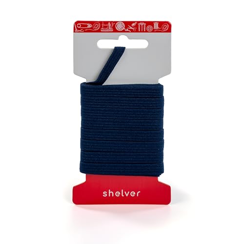Flaches Gummiband (Marineblau, 8 mm) von Shelver