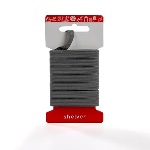 Flaches Gummiband (grau, 10 mm) von Shelver
