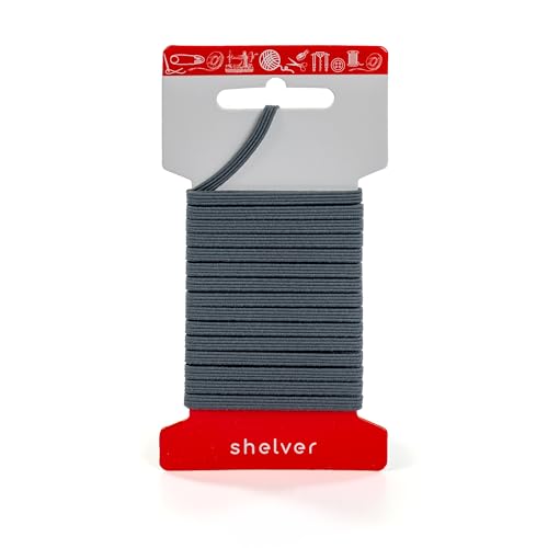 Flaches Gummiband (grau, 4 mm) von Shelver