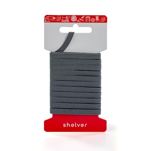 Flaches Gummiband (grau, 6 mm) von Shelver