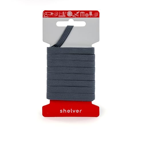 Flaches Gummiband (grau, 8 mm) von Shelver