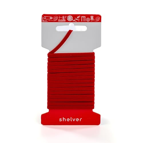 Flaches Gummiband (rot, 4 mm) von Shelver