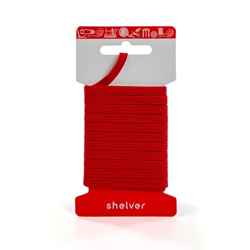 Flaches Gummiband (rot, 6 mm) von Shelver