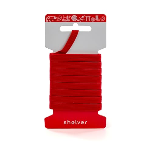 Flaches Gummiband (rot, 8 mm) von Shelver