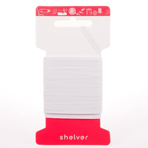 Flaches Gummiband (weiß, 4 mm) von Shelver