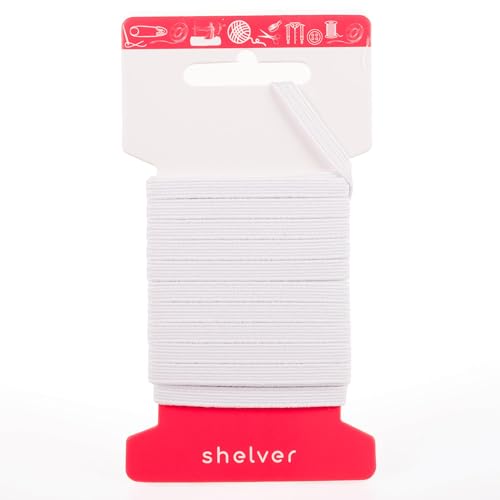 Flaches Gummiband (weiß, 6 mm) von Shelver