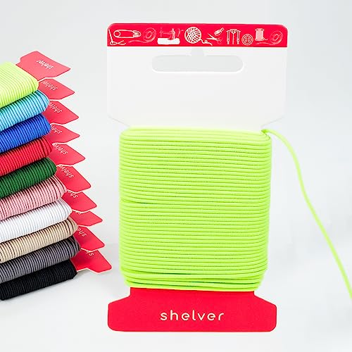 Shelver Hochwertige elastische Schnur, 1,5 mm, Neongelb, 5 m Shelver Hochwertige elastische Schnur, 1,5 mm, Neongelb, 5 m von Shelver