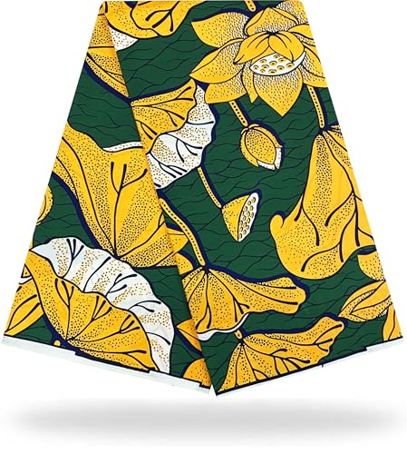 Shenbolen Wachsstoff mit afrikanischem Druck, Kente-Stoff, Ankara, 100 % Polyester, 91 cm, J von Shenbolen