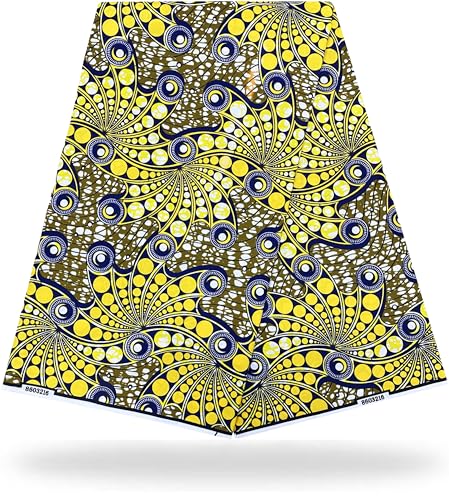 Shenbolen Wachsstoff mit afrikanischem Druck, Kente-Stoff, Ankara, 100 % Polyester (2,7 m, I) von Shenbolen