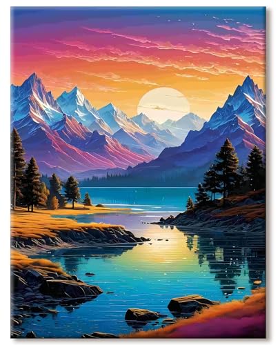 ShengDexin Malen Nach Zahlen Erwachsene Landschaf, Paint by Numbers Adult Leinwand Bilder, Diy Handgemalt ölgemälde Mit Pinseln und Acrylfarbe Als Geschenk für Wanddeko 40x50 cm ShengDexin Malen Nach Zahlen Erwachsene Landschaf, Paint by Numbers Adult Leinwand Bilder, Diy Handgemalt ölgemälde Mit Pinseln und Acrylfarbe Als Geschenk für Wanddeko 40x50 cm von ShengDexin