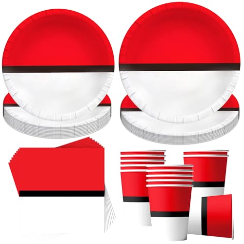 50 Stück Partygeschirr Set,Kindergeburtstag Geschirr Set,Partygeschirr Geburtstag,Kindergeburtstag Deko mit Teller Becher Servietten,Party Geschirr für 10 Gäste von Shengruili