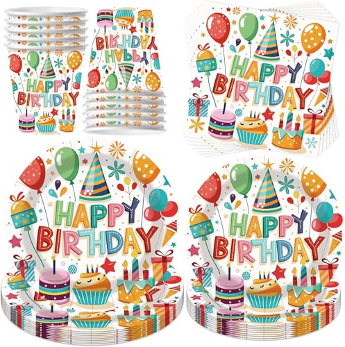 61 Stück Partygeschirr Set,Kindergeburtstag Geschirr Set,Partygeschirr Geburtstag,Kindergeburtstag Deko mit Teller Becher Servietten Tischdecke Strohhalme,Party Geschirr für 10 Gäste 61 Stück Partygeschirr Set,Kindergeburtstag Geschirr Set,Partygeschirr Geburtstag,Kindergeburtstag Deko mit Teller Becher Servietten Tischdecke Strohhalme,Party Geschirr für 10 Gäste von Shengruili
