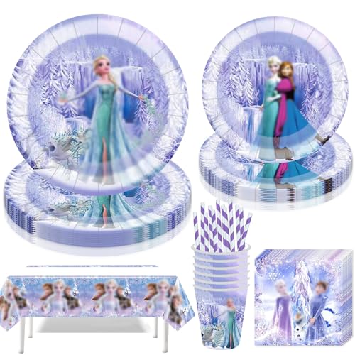 61 Stück Partygeschirr Set,Kindergeburtstag Geschirr Set,Partygeschirr Geburtstag,Kindergeburtstag Deko mit Teller Becher Servietten Tischdecke Strohhalme,Party Geschirr für 10 Gäste 61 Stück Partygeschirr Set,Kindergeburtstag Geschirr Set,Partygeschirr Geburtstag,Kindergeburtstag Deko mit Teller Becher Servietten Tischdecke Strohhalme,Party Geschirr für 10 Gäste von Shengruili