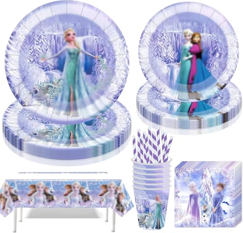 61 Stück Partygeschirr Set,Kindergeburtstag Geschirr Set,Partygeschirr Geburtstag,Kindergeburtstag Deko mit Teller Becher Servietten Tischdecke Strohhalme,Party Geschirr für 10 Gäste 61 Stück Partygeschirr Set,Kindergeburtstag Geschirr Set,Partygeschirr Geburtstag,Kindergeburtstag Deko mit Teller Becher Servietten Tischdecke Strohhalme,Party Geschirr für 10 Gäste von Shengruili