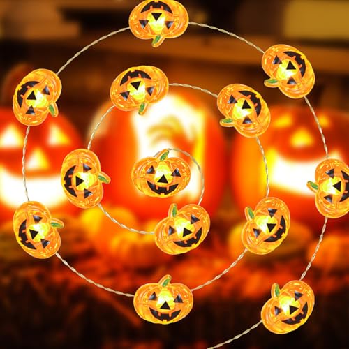 Kürbis Lichterkette Batterie,2M 20 LED Kürbis Lichterkette Batterie,Kürbisse Herbst Lichterketten,Mini Lichterkette Innen Halloween Deko,Herbstdekorationen Halloween,Erntedankfest Herbstdeko Kürbis Lichterkette Batterie,2M 20 LED Kürbis Lichterkette Batterie,Kürbisse Herbst Lichterketten,Mini Lichterkette Innen Halloween Deko,Herbstdekorationen Halloween,Erntedankfest Herbstdeko von Shengruili