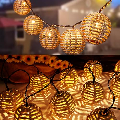 Shengruili 10er LED Solar Lichterkette Aussen,LED Solar Rattankugel Lampion,Wasserdicht Lichterkette Außen Solarlampen,Solarleuchten Balkon Garten Outdoor für Außen Garten Solarleuchten Shengruili 10er LED Solar Lichterkette Aussen,LED Solar Rattankugel Lampion,Wasserdicht Lichterkette Außen Solarlampen,Solarleuchten Balkon Garten Outdoor für Außen Garten Solarleuchten von Shengruili