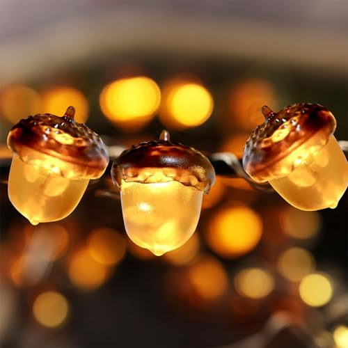 Shengruili Eicheln Lichterkette Herbst,2M 20 LED Eicheln Deko Lichterketten,Thanksgiving Lichterketten,Herbst Eichel Dekoratives Licht für herbst, Thanksgiving, Halloween Shengruili Eicheln Lichterkette Herbst,2M 20 LED Eicheln Deko Lichterketten,Thanksgiving Lichterketten,Herbst Eichel Dekoratives Licht für herbst, Thanksgiving, Halloween von Shengruili