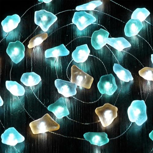 Shengruili Lichterkette Meerestiere,2M 20LED Lichterkette Kinderzimmer Meerestiere,Lichterkette zum Thema Meeresleben,Lichterkette Fenster Innen für Kinderzimmer Hochzeit Party Deko von Shengruili