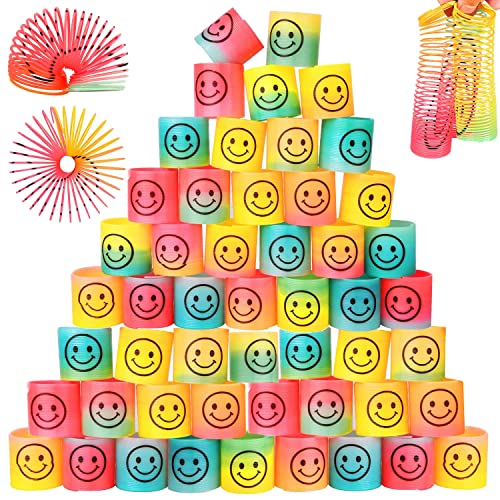 Shengruili Regenbogenspirale Springs,48 Stück Party Mitgebsel Regenbogen Spielzeug,Kindergeburtstag Gastgeschenke,Mitbringsel Kindergeburtstag Lernspielzeug,Magic Rainbow Puzzle von Shengruili