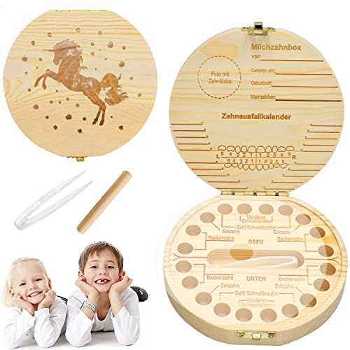 Shengruili Zahnbox Holz Milchzähne Box,Milchzahndose,Zahnbox für Milchzähne,Milchzahndose Mädchen,Aufbewahrungsbox für Baby-Zähne,Zahnschachtel Milchzähne Shengruili Zahnbox Holz Milchzähne Box,Milchzahndose,Zahnbox für Milchzähne,Milchzahndose Mädchen,Aufbewahrungsbox für Baby-Zähne,Zahnschachtel Milchzähne von Shengruili
