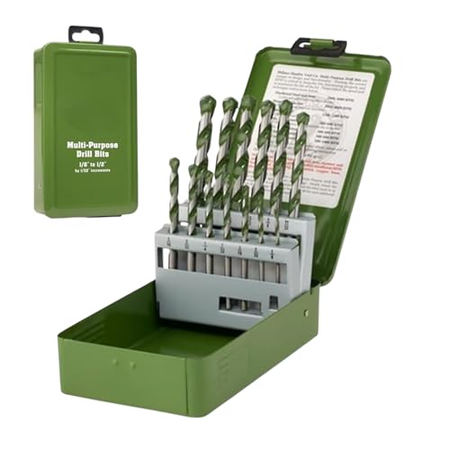 13-teiliges Mehrzweckbohrbit-Set, langlebige runde Schaft-Twist-Bohrer-Bits mit Indexspeicherhülle, Titanschicht mit Hochgeschwindigkeitsstahlstahl für Holz, Metall 13-teiliges Mehrzweckbohrbit-Set, langlebige runde Schaft-Twist-Bohrer-Bits mit Indexspeicherhülle, Titanschicht mit Hochgeschwindigkeitsstahlstahl für Holz, Metall von Shenrongtong