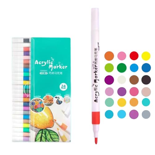 Acrylfarben-Marker, Acrylfarben-Malstifte, wasserfest, schnell trocknend, Kunstbedarf, Acrylstifte für Stein, Glas, Metall, , Porzellan Acrylfarben-Marker, Acrylfarben-Malstifte, wasserfest, schnell trocknend, Kunstbedarf, Acrylstifte für Stein, Glas, Metall, , Porzellan von Shenrongtong