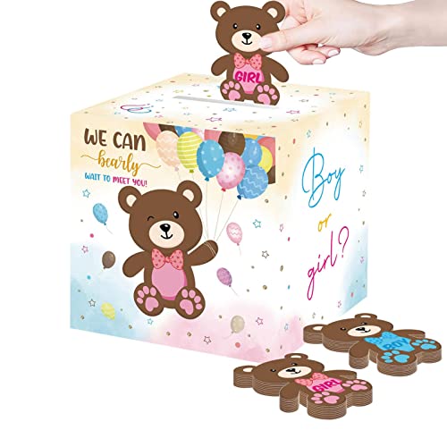 Boy or Girl Gender Reveal Box, Baby Vote Game Gender Reveal Box for Baby Shower Party, Baby Gender Reveal Box for Baby Shower Gender Reveal Party Supplies von Shenrongtong