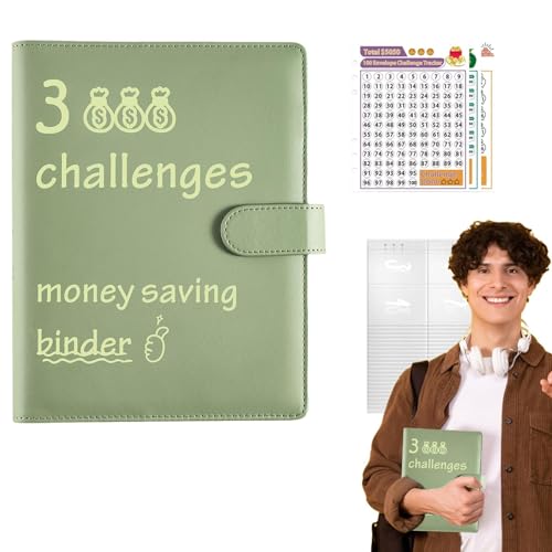 Challenge-Ordner mit 100 Umschlägen, einfacher und unterhaltsamer Weg zum Spar-Challenge-Buch mit Geldumschlägen, Spar-Geldbörse aus Leder, Spar-Ordner, Geld-Organizer, Reisetagebuch Challenge-Ordner mit 100 Umschlägen, einfacher und unterhaltsamer Weg zum Spar-Challenge-Buch mit Geldumschlägen, Spar-Geldbörse aus Leder, Spar-Ordner, Geld-Organizer, Reisetagebuch von Shenrongtong