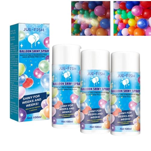 Shenrongtong Ballon-Glanzspray für Luftballons, 100 ml, Ballon-Glanzspray, glänzend leuchtendes Luftballon-Spray, kein Tropfen, Ballon-Aufheller-Spray, präziser Nebel für Lange Haltbarkeit und Glanz von Shenrongtong