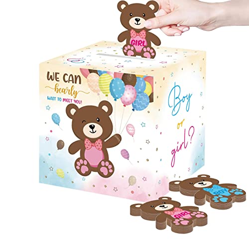 Shenrongtong Boy or Girl Gender Reveal Box, Baby Vote Game Gender Reveal Box for Baby Shower, Baby Gender Reveal Box for Baby Shower Gender Reveal Supplies von Shenrongtong