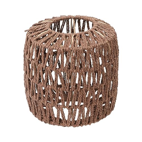 Shenrongtong Gewebter Lampenschirm, gewebt, Rattan-Lampenschirm, kleine Boho-Schirme, Ersatz, Boho-gewebte Pendelleuchte, Lampenschirm-Abdeckung für Kronleuchter, Lampenhalter von Shenrongtong