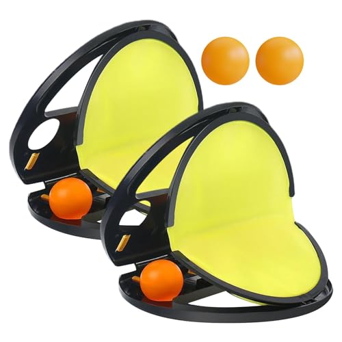 Shenrongtong Racket Pocket Catch Game, Kinder werfen Catch Ball Toy mit Launcher, Ballwerfen und Fangset, Pass Catch Ball Game für Outdoor Yard Games Beach Pool Toys Shenrongtong Racket Pocket Catch Game, Kinder werfen Catch Ball Toy mit Launcher, Ballwerfen und Fangset, Pass Catch Ball Game für Outdoor Yard Games Beach Pool Toys von Shenrongtong