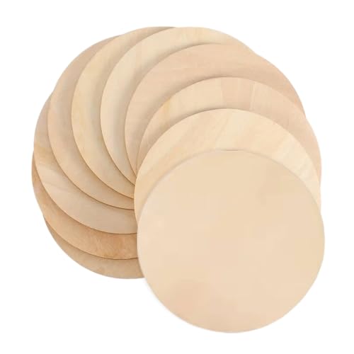 10 Stück unlackierte Holzkreise, 7,6 cm, Holz zum Basteln, 0,2 cm Dicke, runde Scheiben, natürliche Aussparungen, Ornamente, ideal für Dekoration, DIY, Handwerk, Kunstbedarf, Malerei, Schulprojekte 10 Stück unlackierte Holzkreise, 7,6 cm, Holz zum Basteln, 0,2 cm Dicke, runde Scheiben, natürliche Aussparungen, Ornamente, ideal für Dekoration, DIY, Handwerk, Kunstbedarf, Malerei, Schulprojekte von Sheriffdrink