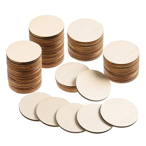 150 Stück unlackierte Holzkreise, 5,1 cm, zum Basteln, 0,2 cm dicke Scheiben, runde Scheiben, natürliche Ausschnitte, Ornamente, ideal für Dekoration, DIY, Handwerk, Kunstbedarf, Malerei 150 Stück unlackierte Holzkreise, 5,1 cm, zum Basteln, 0,2 cm dicke Scheiben, runde Scheiben, natürliche Ausschnitte, Ornamente, ideal für Dekoration, DIY, Handwerk, Kunstbedarf, Malerei von Sheriffdrink