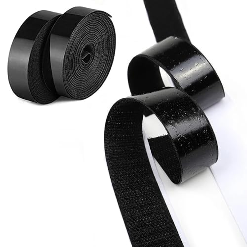 2,5 cm schwarzes Klettband, 4,5 m, selbstklebendes Klebeband, selbstklebende Rückseite, robuster Verschluss, ideal für Fensterbefestigung, Netz, Teppiche, DIY-Projekte, Handarbeit, Heimbüro 2,5 cm schwarzes Klettband, 4,5 m, selbstklebendes Klebeband, selbstklebende Rückseite, robuster Verschluss, ideal für Fensterbefestigung, Netz, Teppiche, DIY-Projekte, Handarbeit, Heimbüro von Sheriffdrink